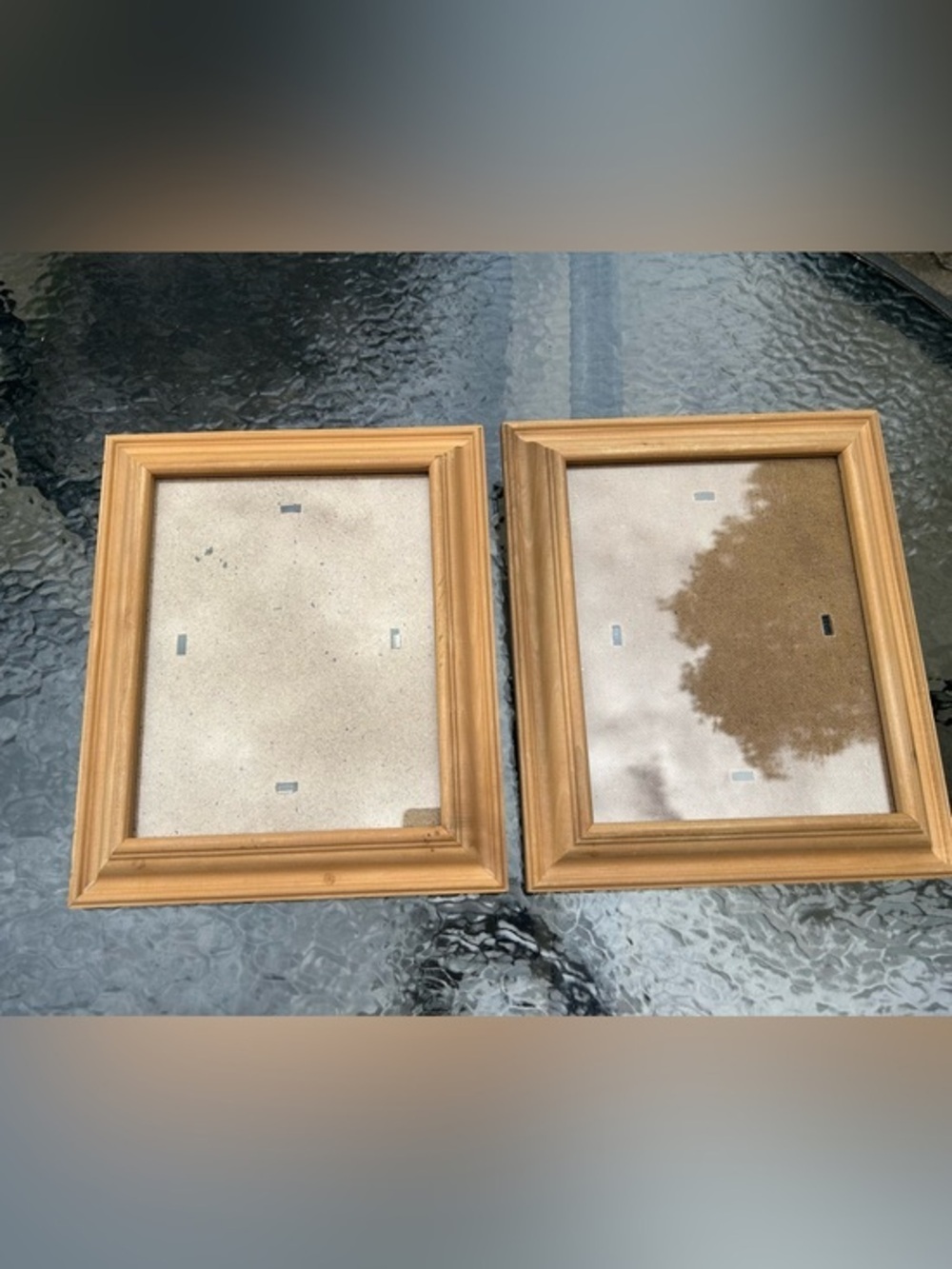 Natural Wood Picture Frames, Set of 2, Light Brown